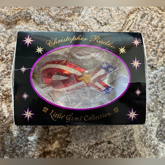 Christopher Radko Patriotic Ornament United For Freedom NEW Sept 11 USA Flag - Picture 1 of 6